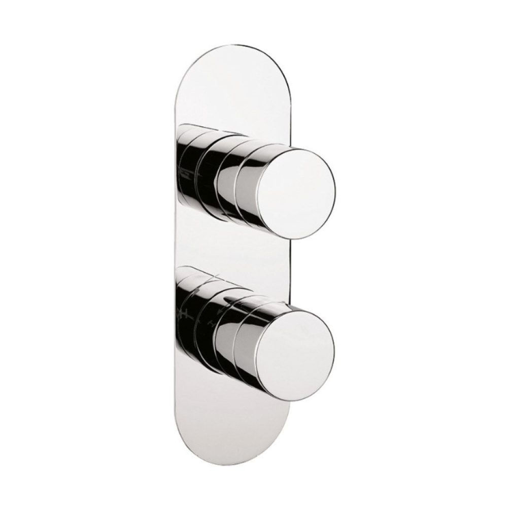 Product Cut out image of the Crosswater Drift Portrait 2 Outlet 2 Handle Thermostatic Shower Valve